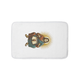 Jesus Adjusting Uncomfortable Wedgie Mid Squat Gym Bath Mat