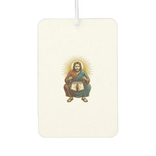 Jesus Adjusting Uncomfortable Wedgie Mid Squat Gym Car Air Freshener