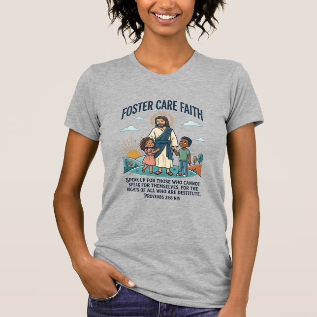 Jesus Adoption Foster Care Graphic Tee Christian A (Front)