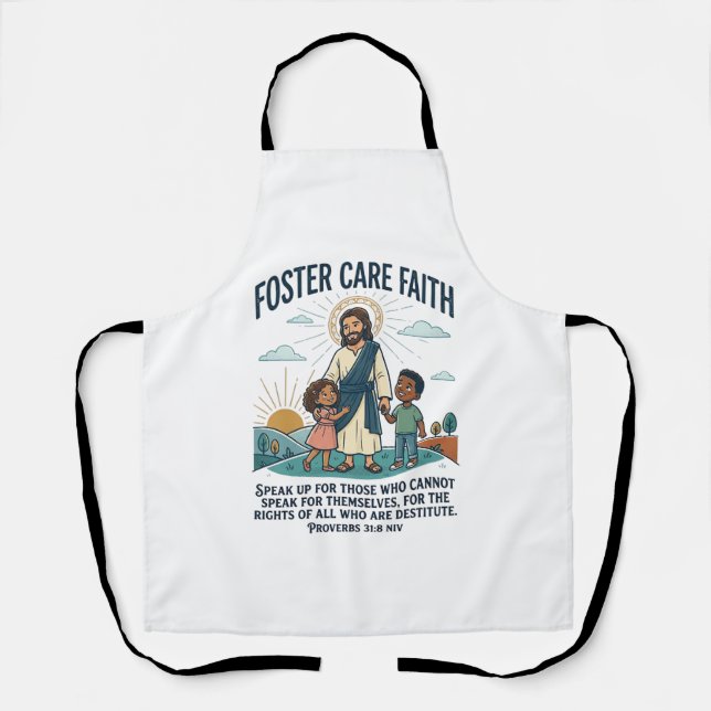 Jesus Adoption Foster Care Graphic Tee Christian A Apron (Front)