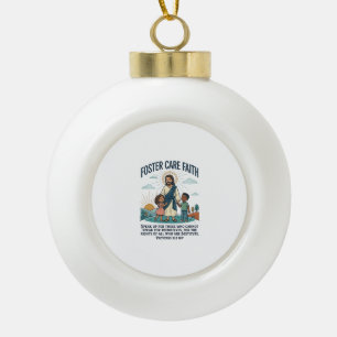 Jesus Adoption Foster Care Graphic Tee Christian A Ceramic Ball Christmas Ornament