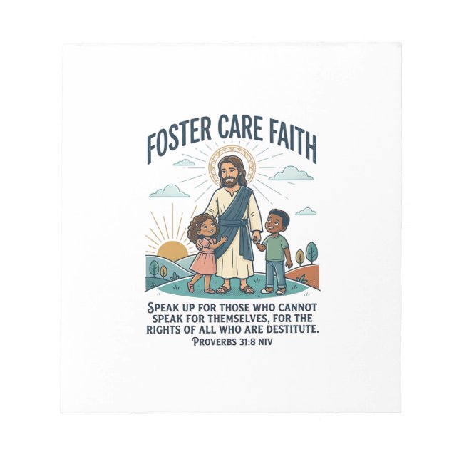 Jesus Adoption Foster Care Graphic Tee Christian A Notepad (Front)