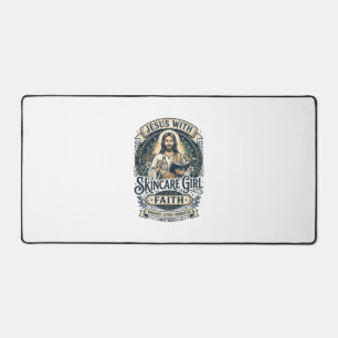 Jesus Aesthetician Skincare Vintage Shirt Christia Desk Mat