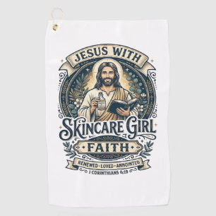Jesus Aesthetician Skincare Vintage Shirt Christia Golf Towel