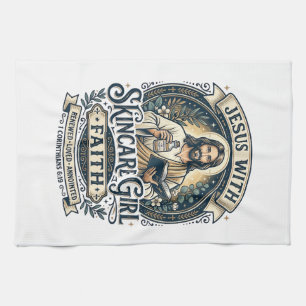Jesus Aesthetician Skincare Vintage Shirt Christia Tea Towel