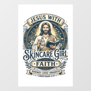 Jesus Aesthetician Skincare Vintage Shirt Christia Window Cling