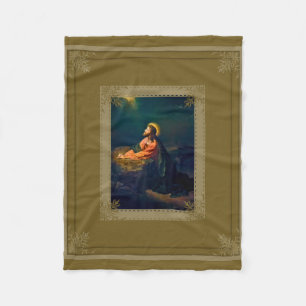 Jesus Agony in the Garden Fleece Blanket