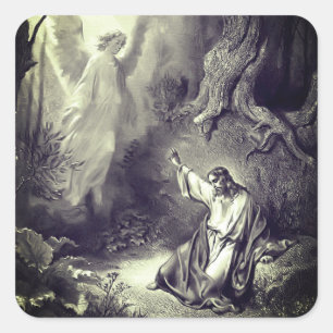 Jesus Agony In The Garden Religious  Square Sticker