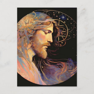 Jesus AI Generated Art Postcard
