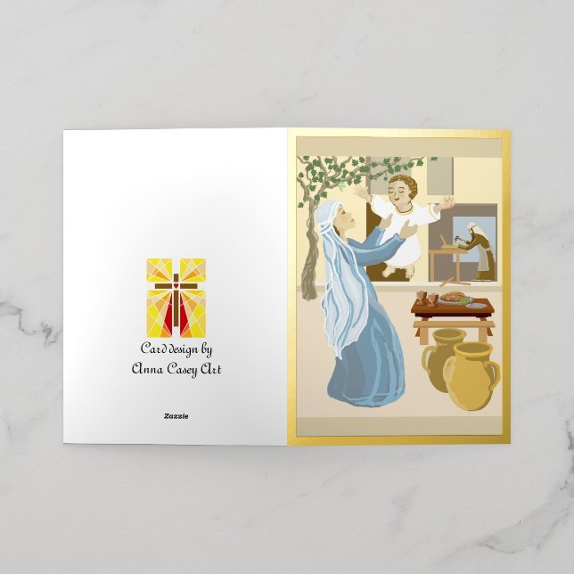 Jesus all our Joy and blessings Foil Holiday Card (Outside Laydown)