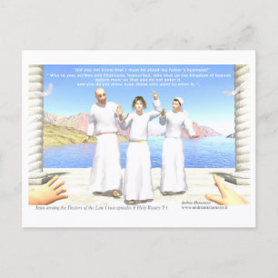 Jesus among the Doctors of the Law (two episodes) Postcard