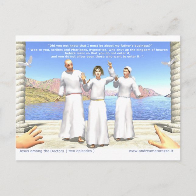 Jesus among the Doctors Postcard (Front)