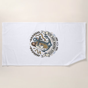 Jesus Anchor Hope Seal Jesus Anchor Hope Seal Chri Beach Towel