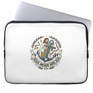 Jesus Anchor Hope Seal Jesus Anchor Hope Seal Chri Laptop Sleeve