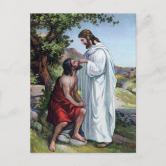 Jesus And A Blind Man Postcard