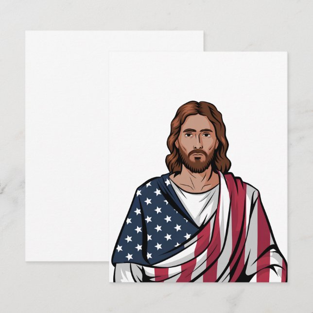Jesus and American flag (Front/Back)