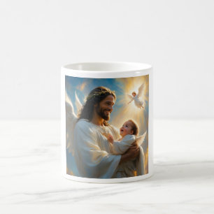 Jesus and baby Angel Coffee Mug