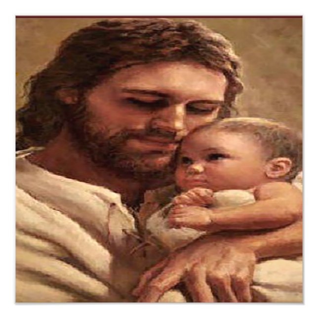 Jesus and baby photo print (Front)