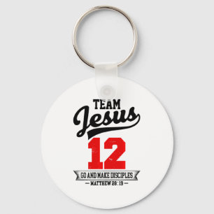 Jesus And Baseball Team Jesus Christian Matthew 28 Key Ring
