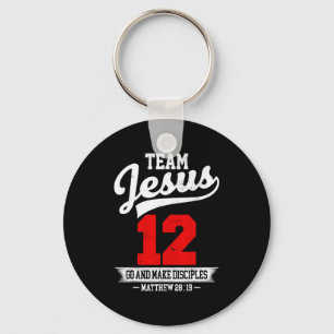 Jesus And Baseball Team Jesus Christian Matthew 28 Key Ring