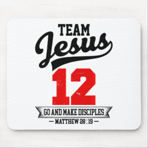 Jesus And Baseball Team Jesus Christian Matthew 28 Mouse Mat