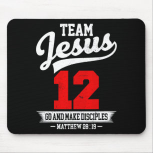 Jesus And Baseball Team Jesus Christian Matthew 28 Mouse Mat