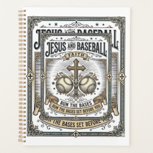 Jesus and Baseball Vintage Christian Planner