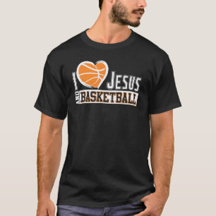 Jesus And Basketball Heart Love College March Tour T-Shirt