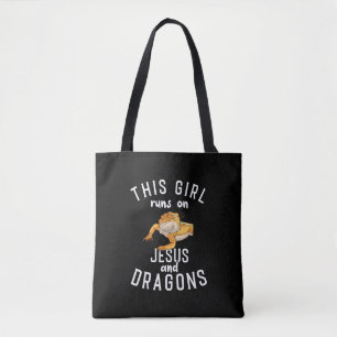 Jesus and Bearded Dragons Tote Bag