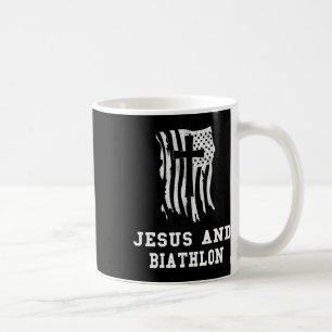 Jesus And Biathlon Design For Christian Biathletes Coffee Mug