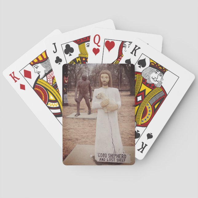 Jesus and Bigfoot Playing Cards (Back)