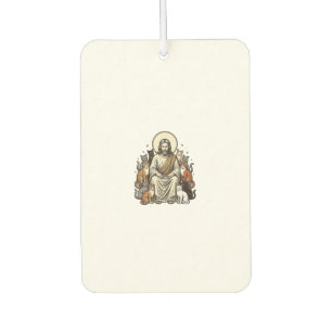 Jesus and Cats Vintage Car Air Freshener