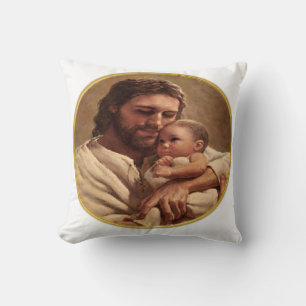 Jesus and Child Cushion