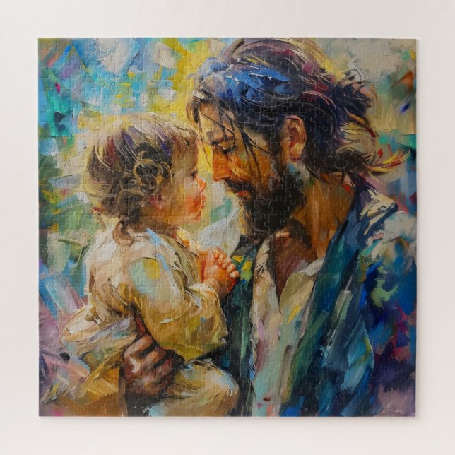 Jesus and Child Expressionism Jigsaw Puzzle (Vertical)