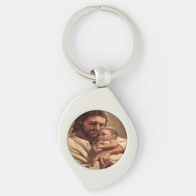 Jesus and child key ring (Front)