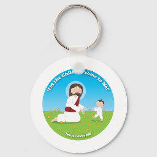 Jesus and Child Key Ring