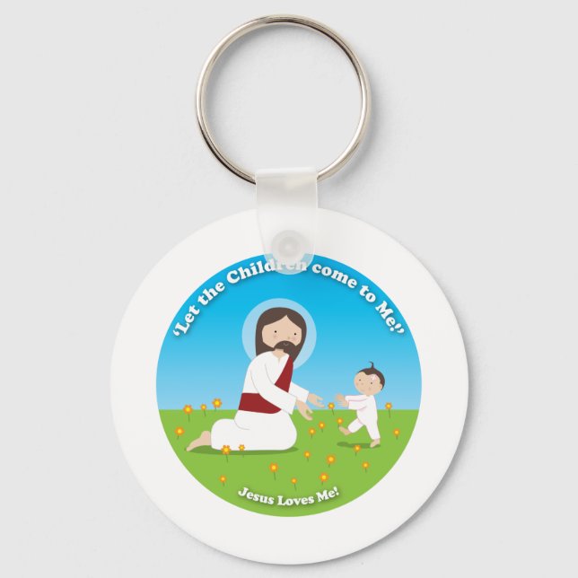Jesus and Child Key Ring (Front)