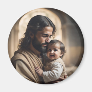 Jesus and Child Magnet