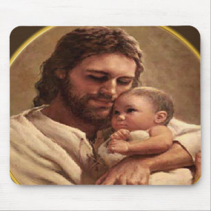 Jesus and child mouse mat