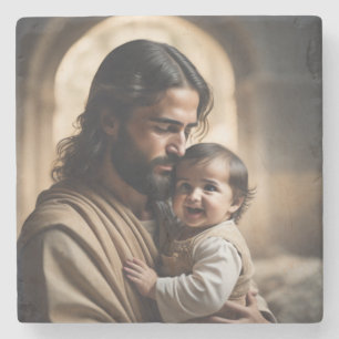 Jesus and Child Stone Coaster