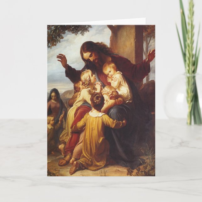 Jesus and Children Christmas Card (Front)