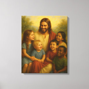 Jesus And Children™ LDS Wall Art Canvas