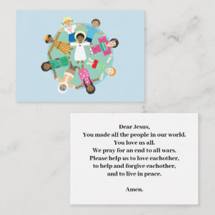Jesus and children peace prayer enclosure card