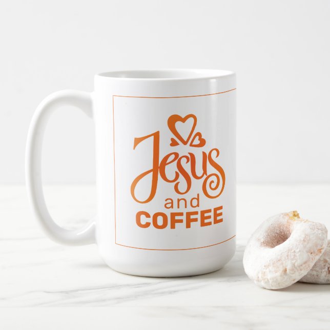 JESUS AND COFFEE MUG (With Donut)