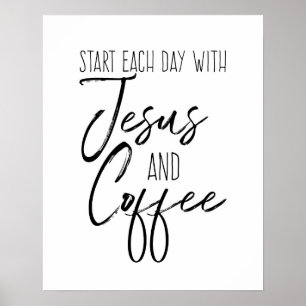 Jesus and Coffee Poster