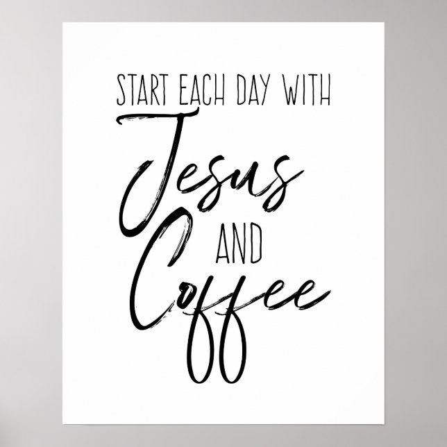 Jesus and Coffee Poster (Front)