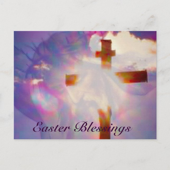 Jesus and Cross Easter Post Card (Front)