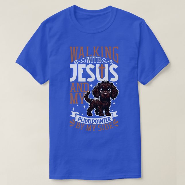Jesus and dog Pudelpointer T-Shirt (Design Front)