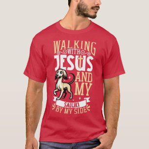 Jesus and dog Saluki T-Shirt