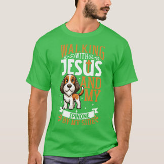 Jesus and dog Spinone Italiano T-Shirt